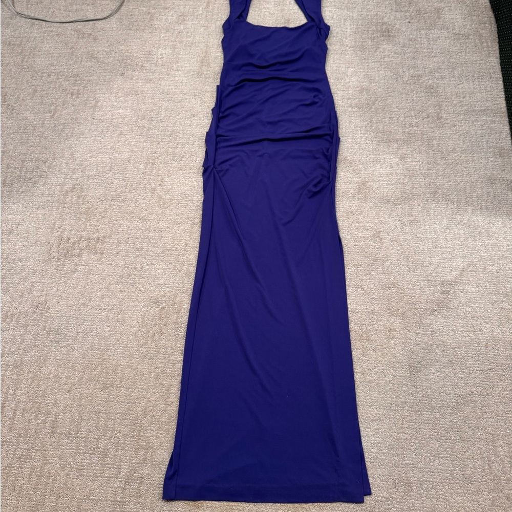 Nicole Miller purple Backless Maxi Dress
